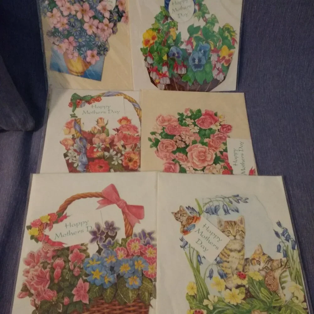 Vintage 1992 Marian Heath Greeting Cards Inc. Mother's Day x 7 New